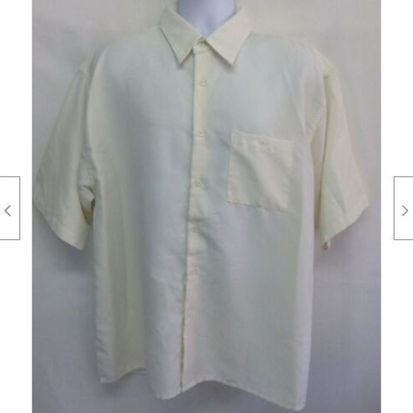 George Other - Men's Ivory Sueded Button Up Shirt Pocket XL